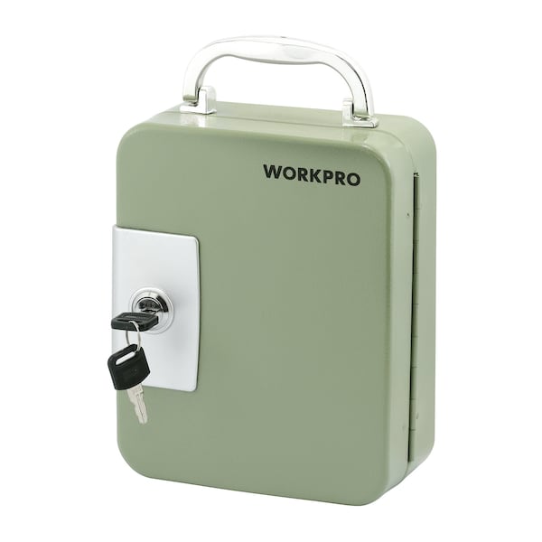Prime-Line WORKPRO 20 Key Steel Cabinet with Keyed Lock and Handle 8 x 6.3 x 3 in. - W082080