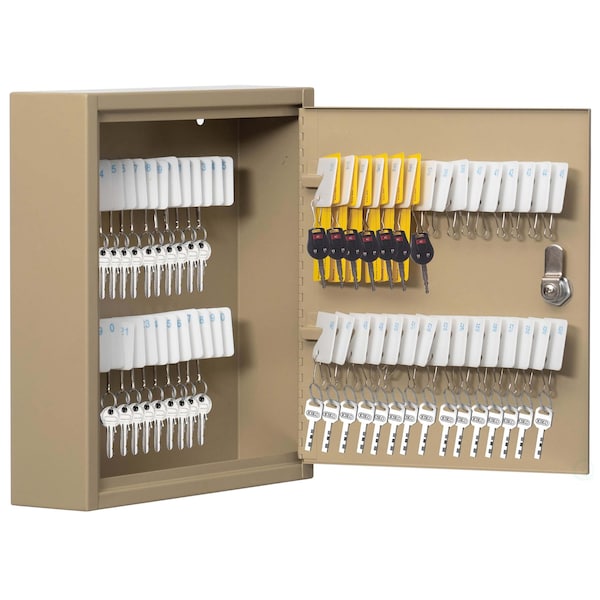 Basicwise 60-Key Security Steel Cabinet with Numbered Tags and Key Lock - Key Holder Wall Mount Lock Box - QI004702