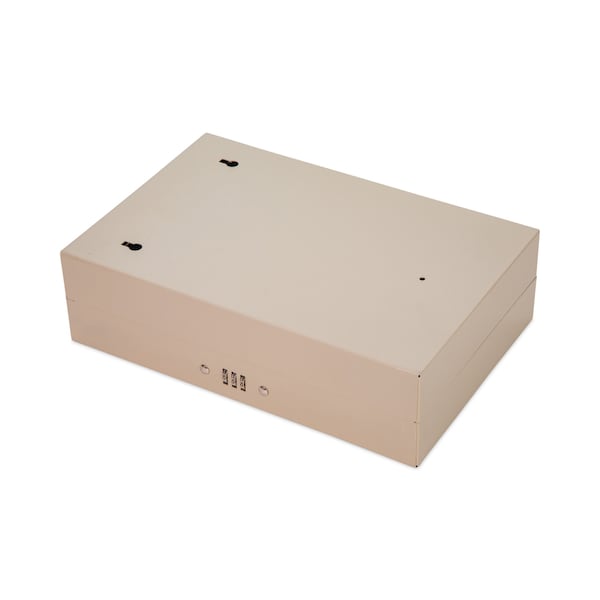 Controltek Combination Lockable Key Cabinet, 28-Key, Metal, Sand, 7.75 x 3.25 x 11.5 - 500124