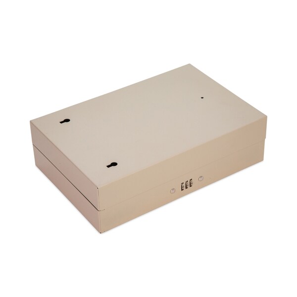 Controltek Combination Lockable Key Cabinet, 28-Key, Metal, Sand, 7.75 x 3.25 x 11.5 - 500124