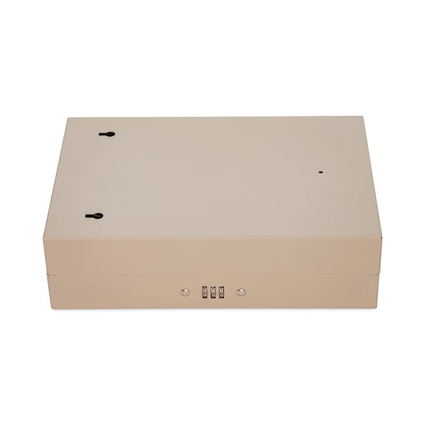 Controltek Combination Lockable Key Cabinet, 28-Key, Metal, Sand, 7.75 x 3.25 x 11.5 - 500124