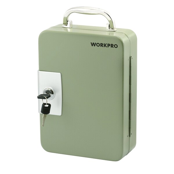 Prime-Line WORKPRO W082082 48 Key Steel Cabinet with Keyed Lock and Handle 10 x 7 x 3 in. - W082081