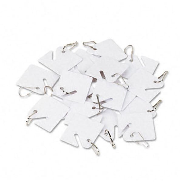 Procomfort Replacement Slotted Key Cabinet Tags- 1-5/8 x 1-1/2- White- 20/Pack - PR41414