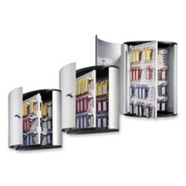 Durable Office Products Brushed Aluminum Key Tag Cabinets- 11.9 x 4.8 x 15.8 - DBL195523