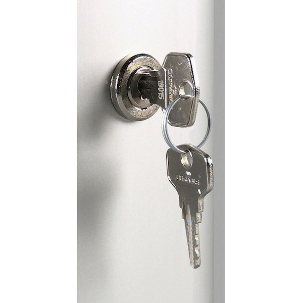 Durable Office Products 54 Key Brushed Aluminum Cabinet, Aluminum, Silver, 54-Key Tag Capacity Key Capacity - DBL195323