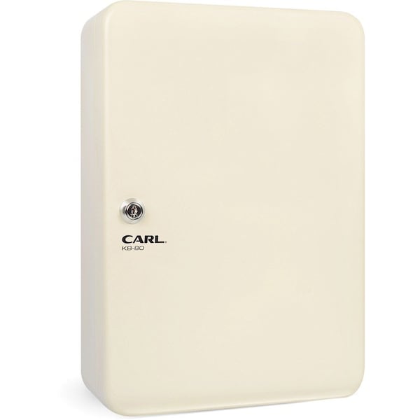 Carl Mfg Steel Security Key Cabinet, Steel, White, 80 Key Key Capacity - CUI80080