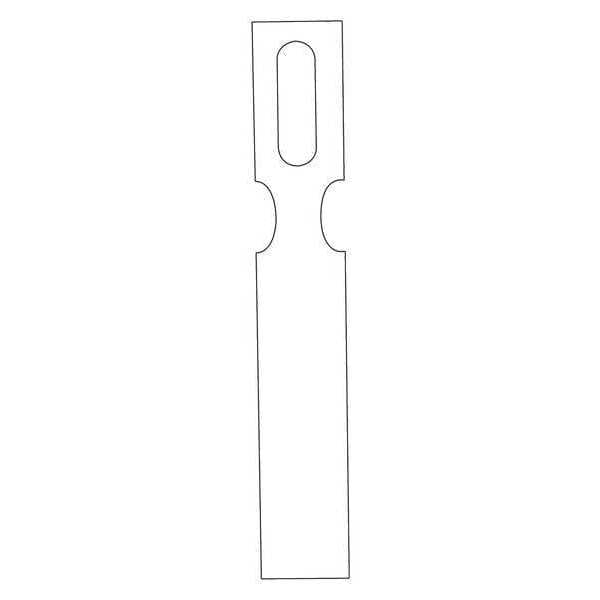 Detectapro KeyholeTag, MetalDet, 1-3/4x11", Wht, PK1000 - KTAG17511WT