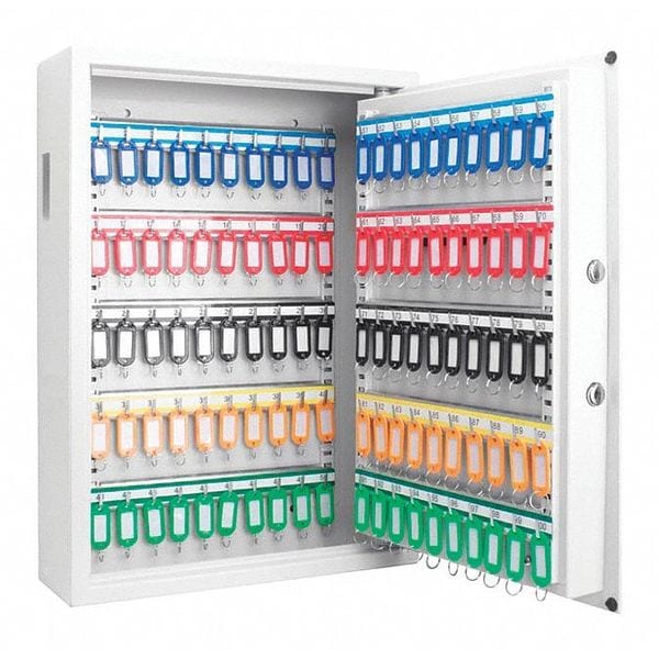Barska Key Cabinet, Steel, White, 100 Key Capacity - AX13262