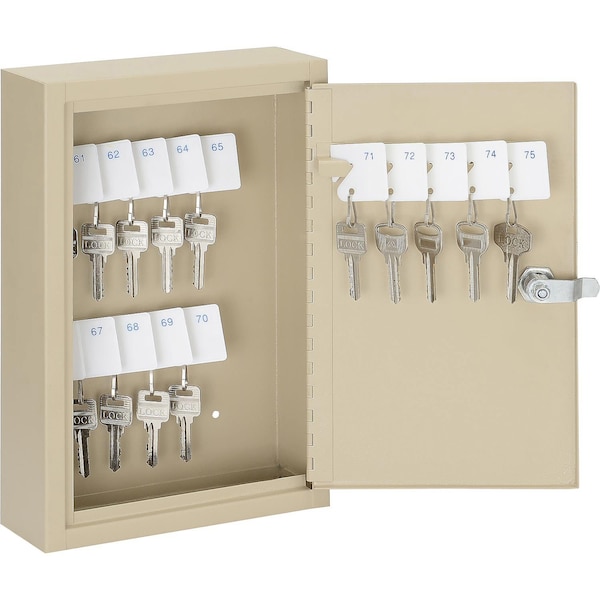 Global Industrial Key Cabinet, 30 Keys, 8x2-1/2x12-1/8, Sand - 493318