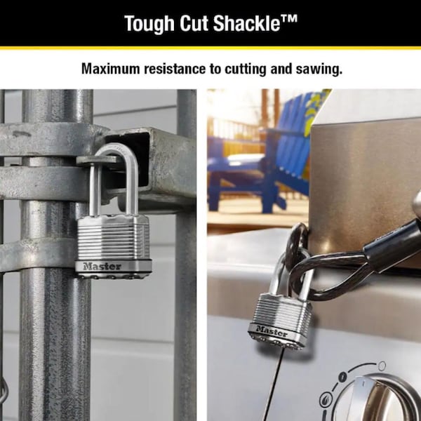 Master Lock Master Lock Magnum 1-3/4 in. W Stainless Steel Ball Bearing Locking Weather-Resistant Padlock, PK4 - M1XQHC