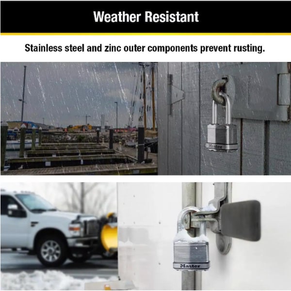 Master Lock Master Lock Magnum 1-3/4 in. W Stainless Steel Ball Bearing Locking Weather-Resistant Padlock, PK4 - M1XQHC