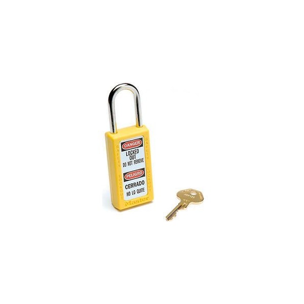 Master Lock Master Lock Safety 411 Series Zenex Thermoplastic Padlock, Yellow, 411YLW - 411YLW