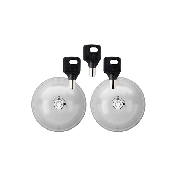 Meroni UFO3 Smart Duo (2) lock kit with (3) keys, black finish - 8090S223PN