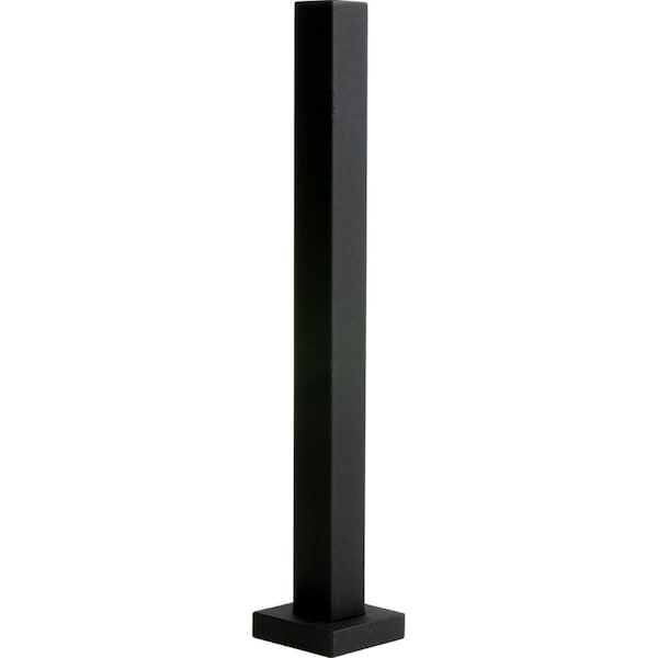 Pedestal Pro Touch Plate Bollard, 48"H, 42 lb. - HD-BLACK-TOWER