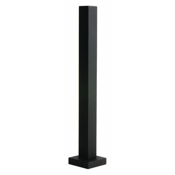 Pedestal Pro Touch Plate Bollard, 48"H, 42 lb. - HD-BLACK-TOWER
