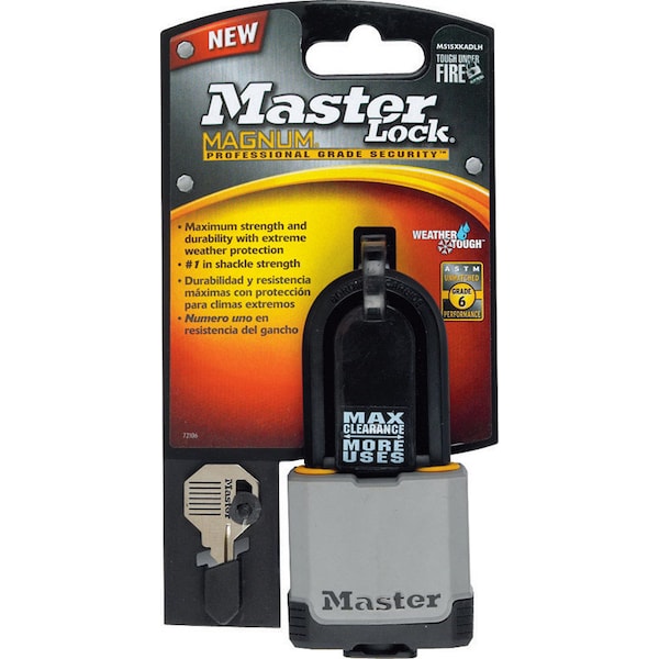 Master Lock Master Lock 7.3 in. H X 3.9 in. W Steel Ball Bearing Locking Weather-Resistant Padlock - M515XKADLHCCSEN