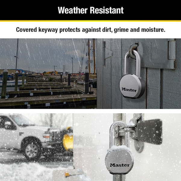 Master Lock Master Lock 4-45/64 in. H X 1-19/64 in. W X 2-1/2 in. L Steel Ball Bearing Locking Weather-Resistant - M930XKADLHCCSEN