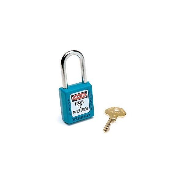 Master Lock Master Lock Safety 410 Series Zenex Thermoplastic Padlock, Teal, 410TEAL - 410TEAL
