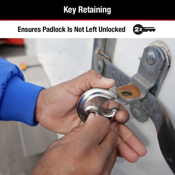 Master Lock Master Lock 2-3/4 in. H X 2-3/4 in. W Stainless Steel 4-Pin Cylinder Shrouded Padlock - 40DPF