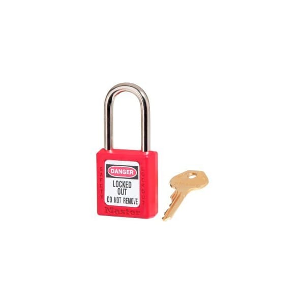 Master Lock Master Lock Safety 410 Series Zenex Thermoplastic Padlock, Red, 410RED - 410-RED