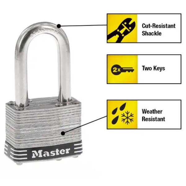 Master Lock Master Lock 3.18 in. H X 1-3/4 in. W Stainless Steel 4-Pin Tumbler Marine Padlock - 1SSKADLFHC