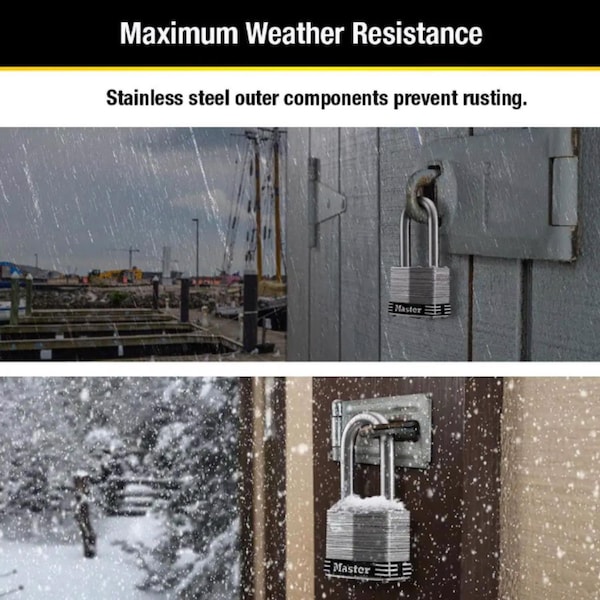 Master Lock Master Lock 3.18 in. H X 1-3/4 in. W Stainless Steel 4-Pin Tumbler Marine Padlock - 1SSKADLFHC