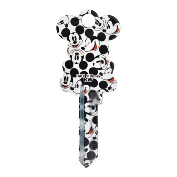 Hillman Hillman 5005214 Mickey Disney Mouse House & Padlock Universal Key Blank with 68-SC1 Double Sided Case - Pack of 5 - 5005214