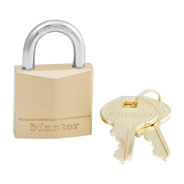Master Lock Master Lock 1 in. H X 5/16 in. W X 1-3/16 in. L Brass 4-Pin Cylinder Exterior Padlock - 130D