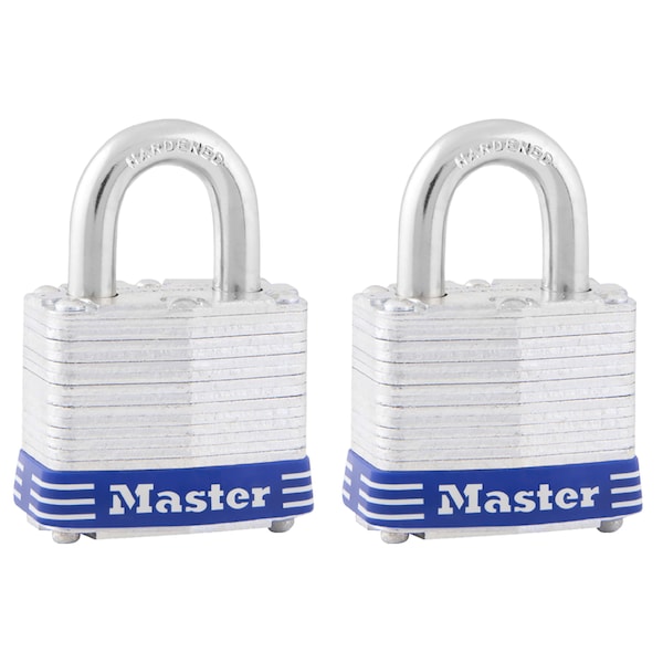 Master Lock Master Lock 1-5/16 in. H X 1-9/16 in. W Laminated Steel Double Locking Exterior Padlock, PK2 - 3T