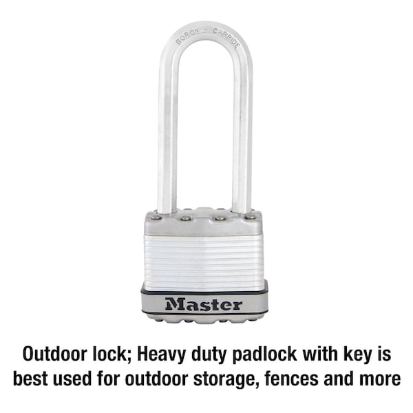 Master Lock Master Lock 1-9/16 in. H X 11/16 in. W X 1-3/4 in. L Steel Dual Ball Bearing Locking Weather-Resista - M1XKADLJCCSEN