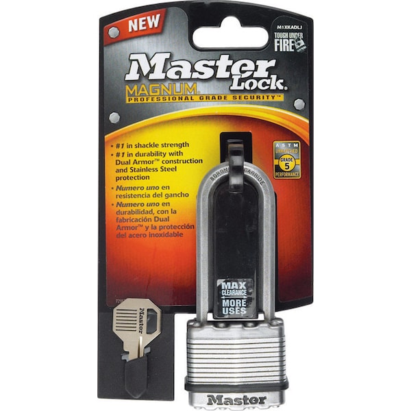 Master Lock Master Lock 1-9/16 in. H X 11/16 in. W X 1-3/4 in. L Steel Dual Ball Bearing Locking Weather-Resista - M1XKADLJCCSEN