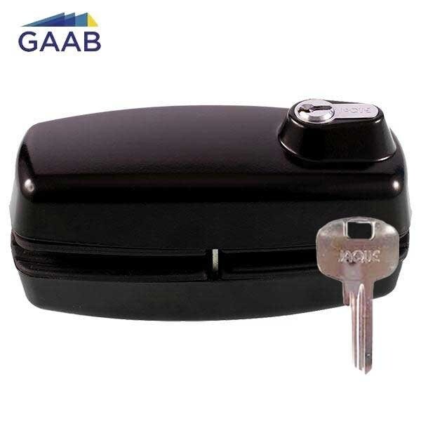 Gaab TEMPERED GLASS DOOR LOCK - ORDINARY KEY BLACK - GAB-T180-04
