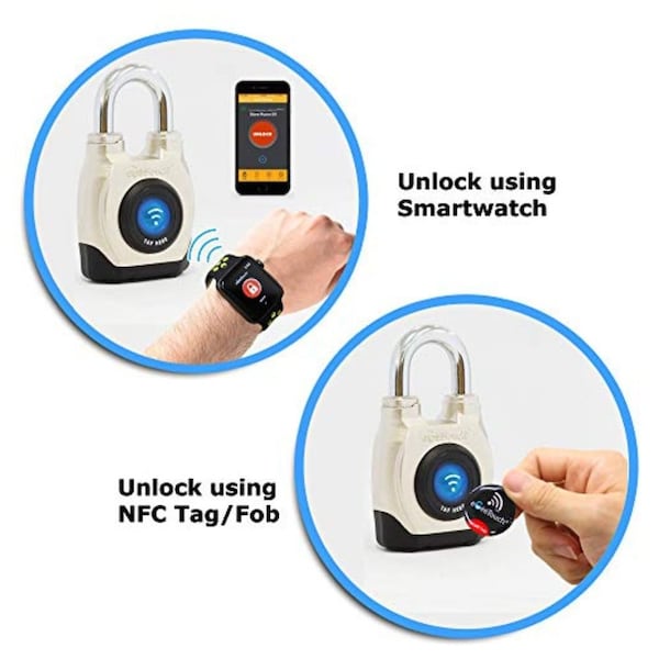 Egeetouch 4th Gen Smart Padlock - Bluetooth and NFC, Short shackle, Pack of 2 - 5-02201-94-2