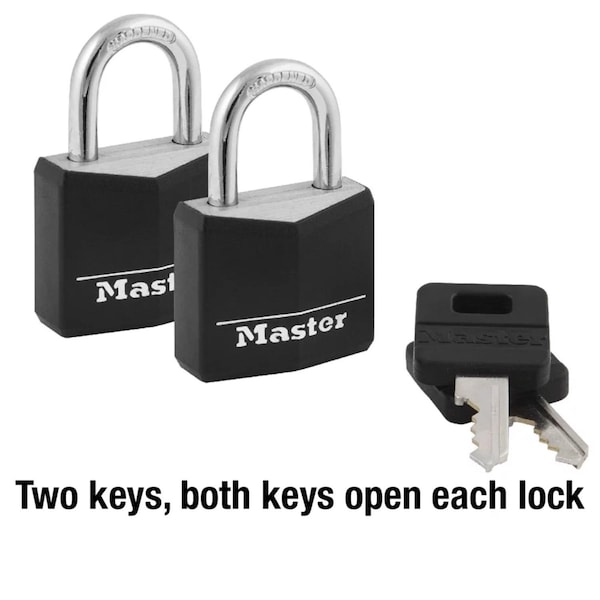 Master Lock Master Lock 1-3/16 in. W Steel Double Locking Covered Padlock, PK2 - 131T