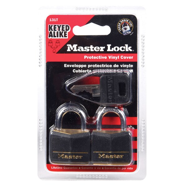 Master Lock Master Lock 1-3/16 in. W Steel Double Locking Covered Padlock, PK2 - 131T