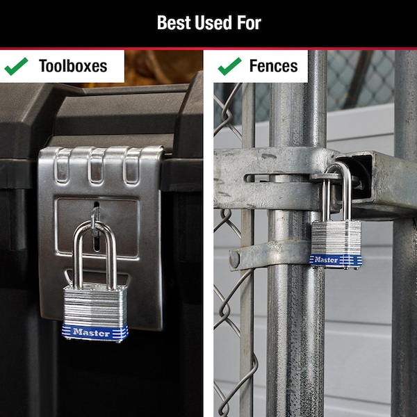 Master Lock Master Lock 3-3 in. H X 1-9 in. W X 27 in. L Steel 4-Pin Cylinder Exterior Padlock, PK3 - 3TRILF
