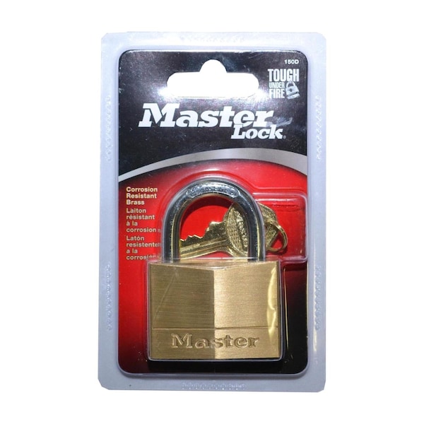 Master Lock Master Lock 1-7/16 in. H X 5/8 in. W X 2 in. L Brass 5-Pin Cylinder Exterior Padlock - 150D