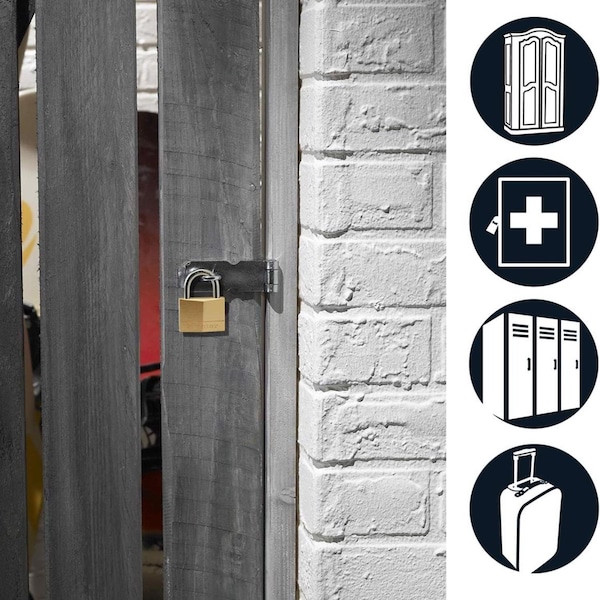 Master Lock Master Lock 1-7/16 in. H X 5/8 in. W X 2 in. L Brass 5-Pin Cylinder Exterior Padlock - 150D