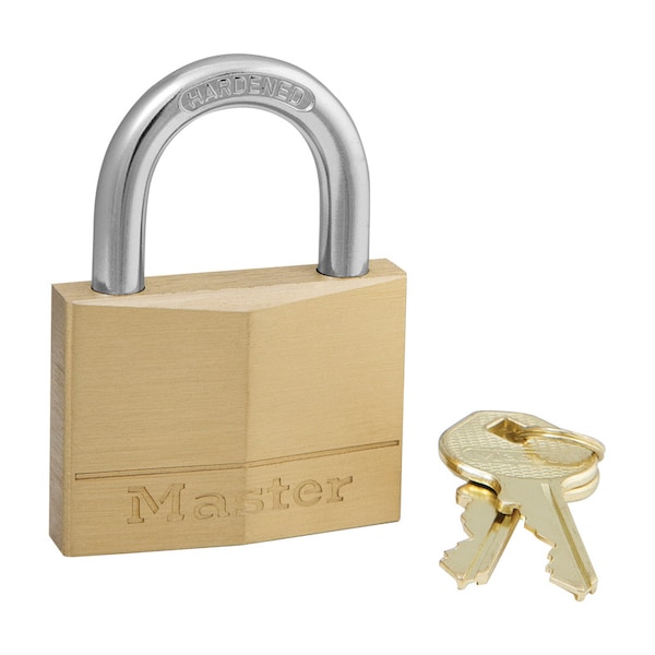 Master Lock Master Lock 1-7/16 in. H X 5/8 in. W X 2 in. L Brass 5-Pin Cylinder Exterior Padlock - 150D