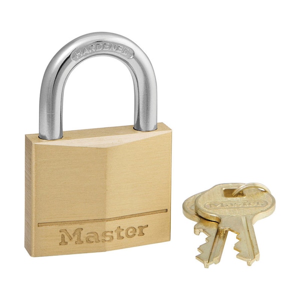 Master Lock Master Lock 1-9/16 in. W Brass 4-Pin Cylinder Exterior Padlock - 140KAD 1G008