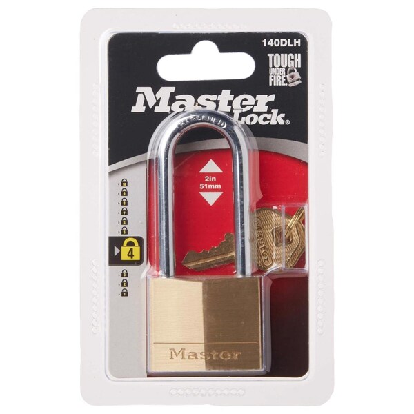 Master Lock Master Lock 1-9/16 in. W Brass 4-Pin Cylinder Exterior Padlock - 140KAD 1G008