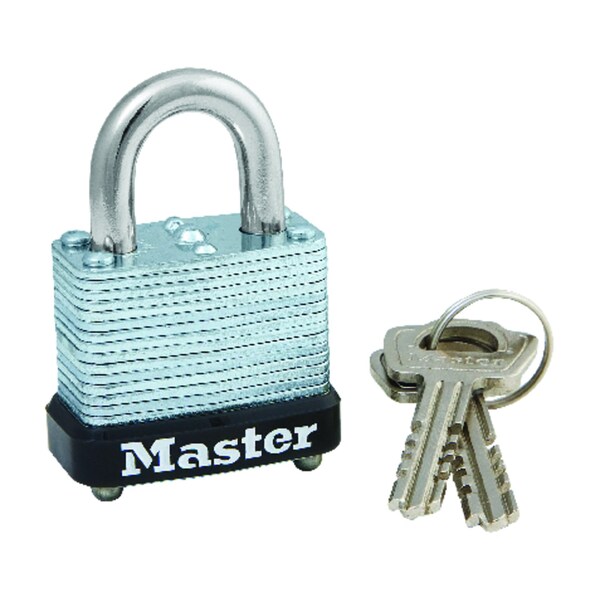 Master Lock Master Lock 1-1/16 in. H X 1-1/8 in. W Laminated Steel Warded Locking Exterior Padlock - 105D