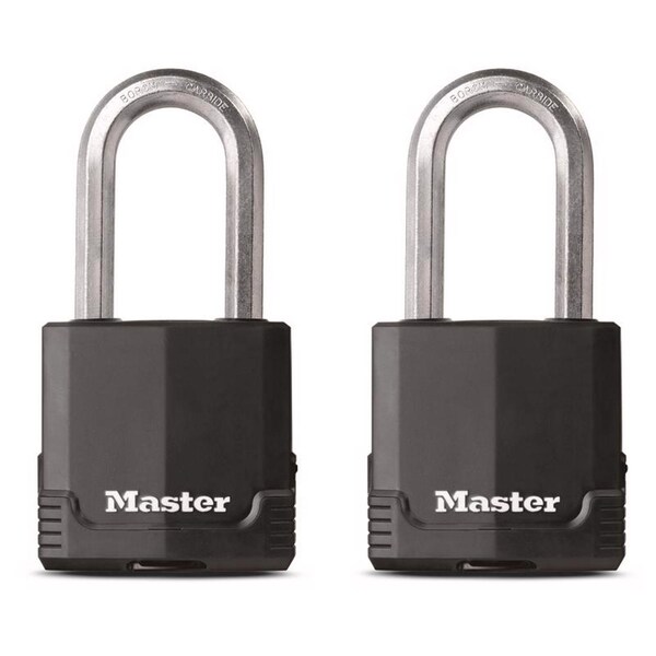 Master Lock Master Lock Magnum 2 in. H X 1-5 in. W X 2 in. L Steel Ball Bearing Locking Weather-Resistant Pad, PK2 - M515XTLHCCSEN