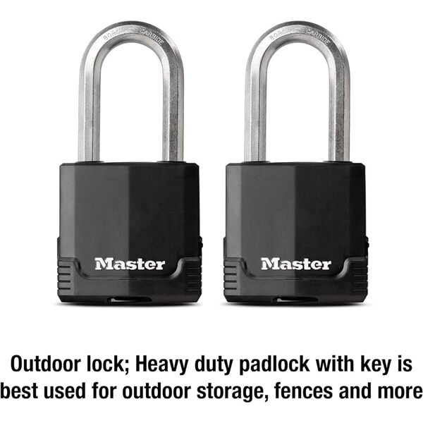 Master Lock Master Lock Magnum 2 in. H X 1-5 in. W X 2 in. L Steel Ball Bearing Locking Weather-Resistant Pad, PK2 - M515XTLHCCSEN