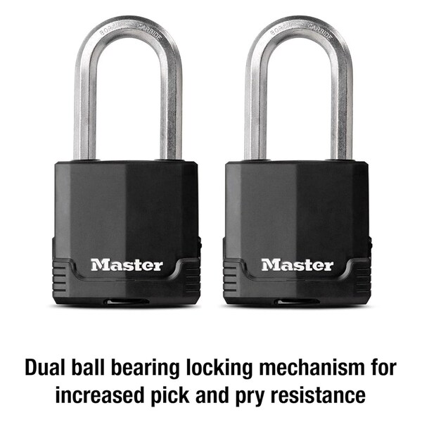 Master Lock Master Lock Magnum 2 in. H X 1-5 in. W X 2 in. L Steel Ball Bearing Locking Weather-Resistant Pad, PK2 - M515XTLHCCSEN