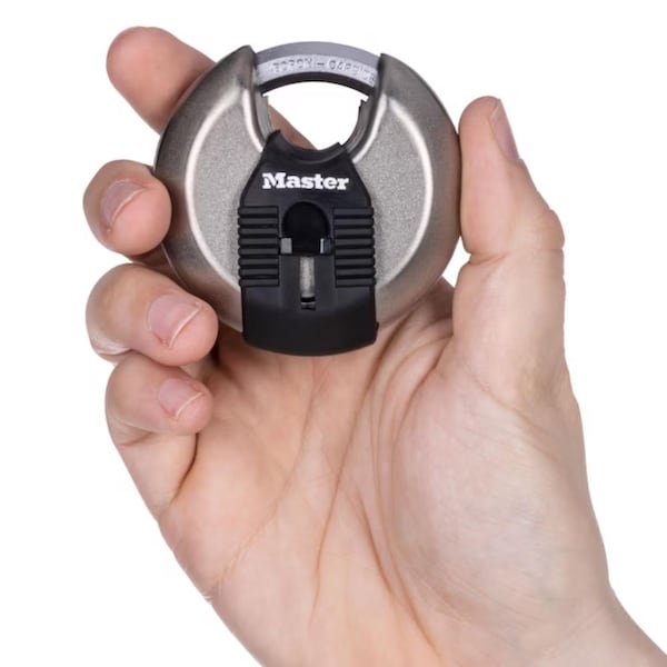 Master Lock Master Lock Magnum 1-1/2 in. H X 2-3/4 in. W Stainless Steel Ball Bearing Locking Shrouded Padlock - M40KA