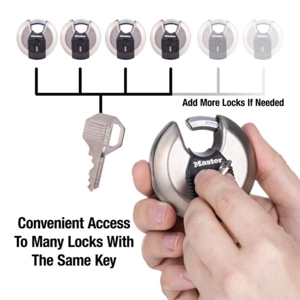 Master Lock Master Lock Magnum 1-1/2 in. H X 2-3/4 in. W Stainless Steel Ball Bearing Locking Shrouded Padlock - M40KA