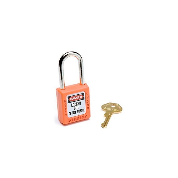 Master Lock Master Lock Safety 410 Series Zenex Thermoplastic Padlock, Orange, 410ORJ - 410ORJ