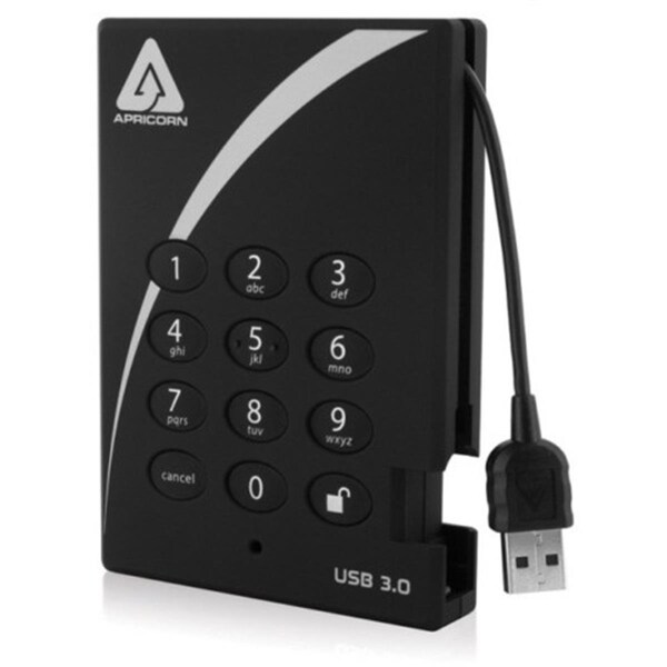 Skilledpower Apricorn 2 TB AES-xts Padlock Secure USB 3.0 - SK80134