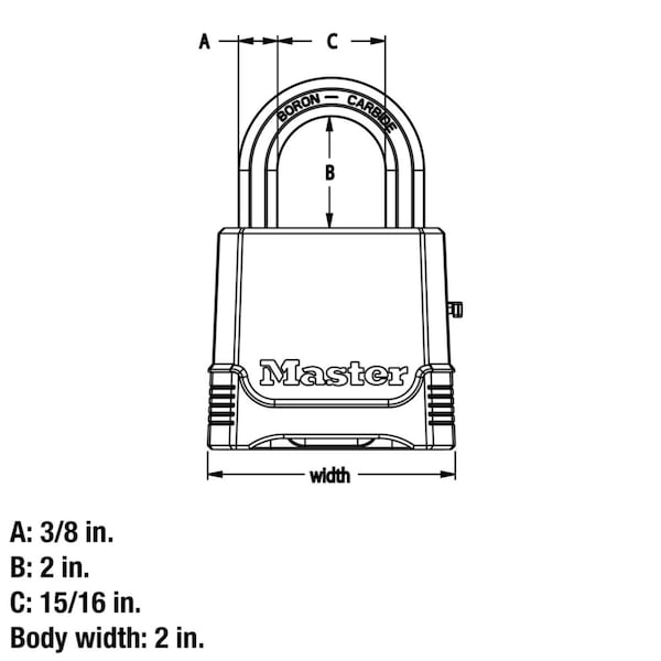 Master Lock Master Lock Magnum 2-1/4 in. W Die-Cast Zinc 4-Pin Cylinder Weather-Resistant Padlock - M176XDLHHC